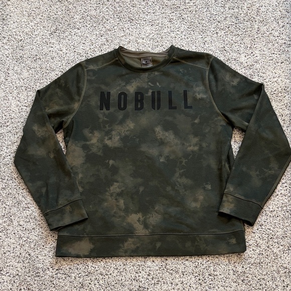 NOBULL Men's tie dye Green Sweatshirt, size large - Picture 1 of 1